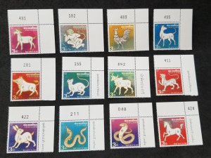 *FREE SHIP Thailand Chinese New Year 12 Lunar Zodiac 2003- 2014 (stamp plate MNH