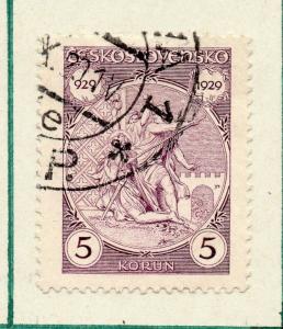 Czechoslovakia 1929 Early Issue Fine Used 5K. 230281