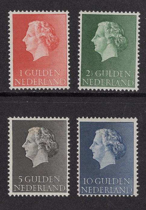 Netherlands  #361-364  1954  MNH Juliana high values