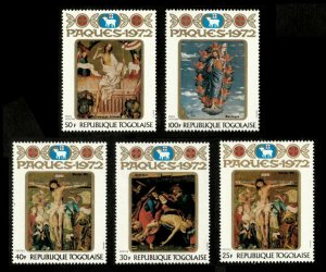 Togo 1972 - Easter Paintings - Set of 5v - Scott 805-07, C173-74 - MNH