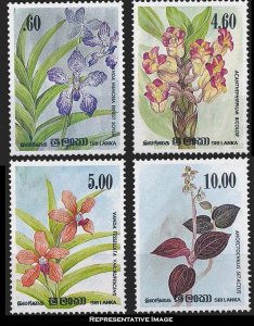 Sri Lanka Scott 722-725 Mint never hinged.