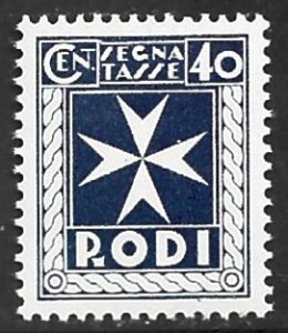 ITALY AEGEAN RHODES GREECE 1934 40c Maltese Cross Postage Due Sc J5 MNH