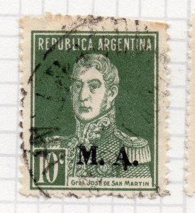 Argentina 1931-36 Early Official MA Optd Issue Fine Used 10c. 188431