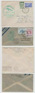 ARGENTINA 1954-59 TEN DIFFERENT FF COVERS LADE, AEROPOSTALE, PAU, SWISSAIR & KLM 
