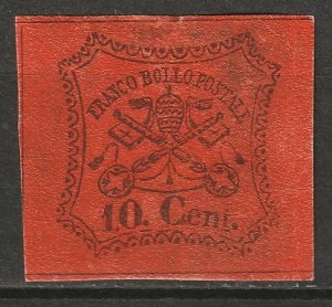 Italy Roman States 1867 Sc 15 Papal States used