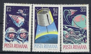 Romania 1764-66 MNH 1968 Space Achievements