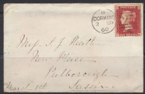 GB SG 22 perf 14 Die I on Cover Dorking 2 MR 60 cancel SC# 11 see scans / det...