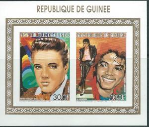 Guinea #1014-15 Presley & Jackson sheet imperf (MNH) CV$9.50