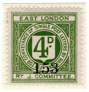 (I.B) East London Railway Joint Committee : Letter Stamp 4d 