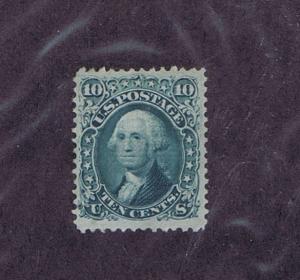 SCOTT# 89 10c UNUSED, OG, H WITH PSAG CERT RARE, HIGH CAT VAL 1868