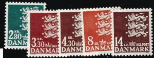 Denmark #643, 44, 46 48, 50,  Mint F-VF...Chance to bid on a real Bargain!