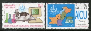 Pakistan 1999 Allama Iqbal Open University Islam Map Book Crest Moon Computer...