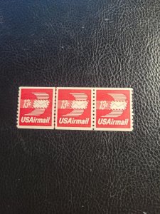 US SC# C83, line pair with single, MNH, superb centering