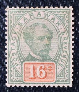 1897 Sarawak Sir Charles Brooke 16c MH SG#17 M4236