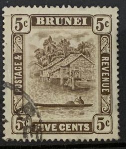 BRUNEI 1924 5cents SG68 USED