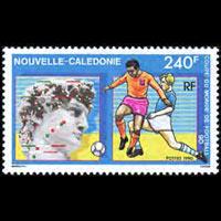 NEW CALEDONIA 1990 - Scott# 637 W.Cup Soccer Set of 1 NH