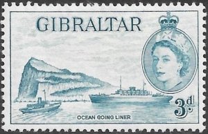 Gibraltar 1953 Scott # 137 Mint Hinged. British Colonies.