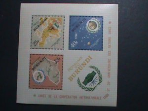 BURUNDI-1965-SC#140a INTERNATIONAL YEAR OF COOPERATION MNH S/S  VERY FINE