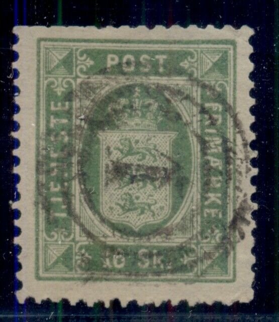 DENMARK #O3, 16sk Official,  used, perf fault but scarce, Scott $350.00