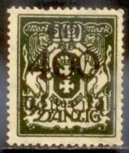 Danzig 1923 SC# 140 M hing remnant-OG CH4
