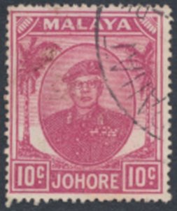 Johore  Malaya  SC#  138 Used  deep plum  see details & scans