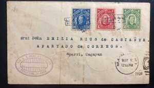 1928 Manila Philippines Airmail Cover FFC To Aparri Via US Army Air Service