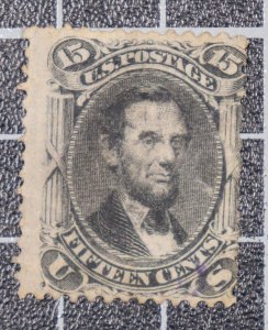 Scott 98 - 15 Cents Lincoln - Used - F Grill - Nice Stamp - SCV - $275.00