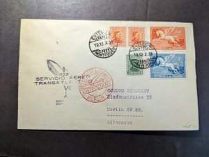 1932 Uruguay LZ 127 Graf Zeppelin Cover Exterior Montevideo to Berlin Germany