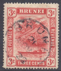 Brunei Scott 18a - SG38, 1908 Brunei River 3c used