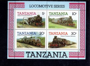 TANZANIA #274a 1985 LOCOMOTIVES MINT VF NH O.G S/S cc