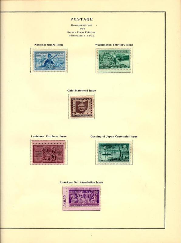 1017//1094 Mint,OG,NH... From Years 1953-1957... SCV $12.95