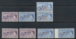 Bermuda 1953 QEII Pictorial Opts. Three Paryt Takls +vars. Flyspeck MLH