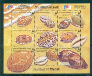 Solomon Is 2002 Cowrie Shells Philakorea sheetlet MUH lot66599