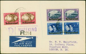 Bechuanaland 1945 Victory Set of 3 SG129-131 Fine Used on Reg 1st Day Postcard