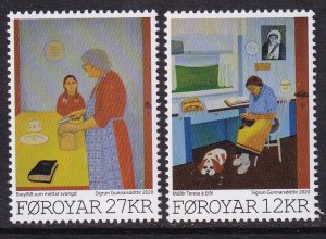 Faroe Islands 749-750 Paintings MNH VF