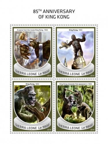 SIERRA LEONE - 2018 - King Kong - Perf 4v Sheet - MNH