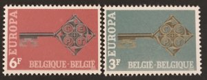 Belgium 1968 #705-06, MNH, CV $1.25