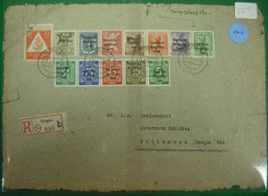 Germany: 1949 Soviet Zone Overprints ona Registered Parcel Front to OR (3308)