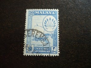Stamps - Malay Fed State Negri Sembilan - Scott# 70 - Used Part Set of 1 Stamp