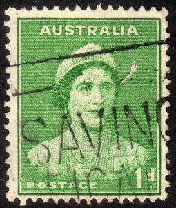 1938, Australia 1p Used, Sc 180