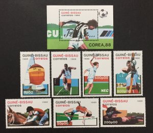 Guinea-Bissau 1988  #719-26, 1988 Summer Olympics, MNH, CV $16.