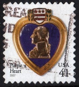 SC#4164 41¢ Purple Heart Single (2007) Used