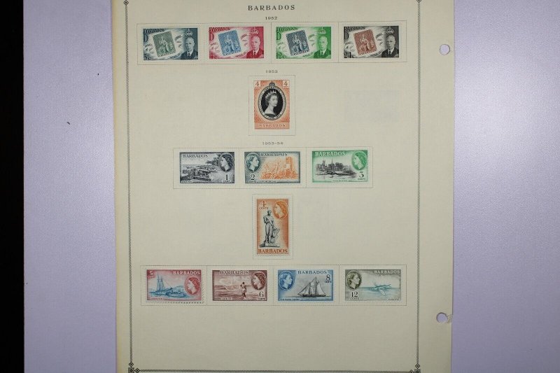 Barbados Small Remainder Collection on 6 Pages - E19