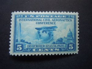  #650 5c Aeronautics Conference Issue MNH OG VF/XF Includes New Mount 