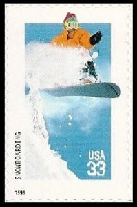 US 3323 Xtreme Sports Snowboarding 33c single (1 stamp) MNH 1999