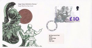 GREAT BRITAIN TEN POUNDS STAMP COVER , SET  3 SPECIAL CANCEL £10 COVERS   R 1579