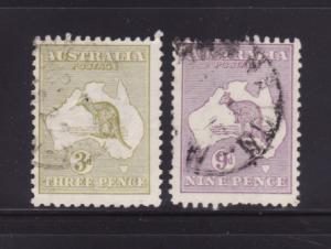 Australia 47, 50 U Animals, Kangaroo and Map