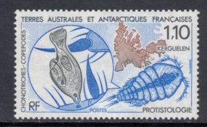 FRENCH ANTARCTIC 1990 Marine Life and Map; Scott 151, Yvert 148; MNH