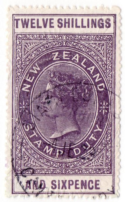 (I.B) New Zealand Revenue : Stamp Duty 12/6d