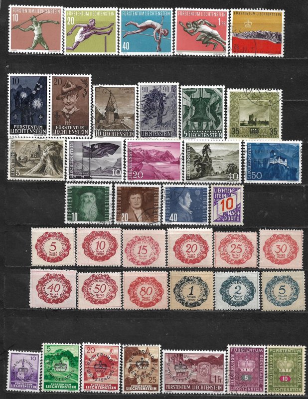 COLLECTION LOT OF 39 LIECHTENSTEIN 1920+ STAMPS CV+ $ 40